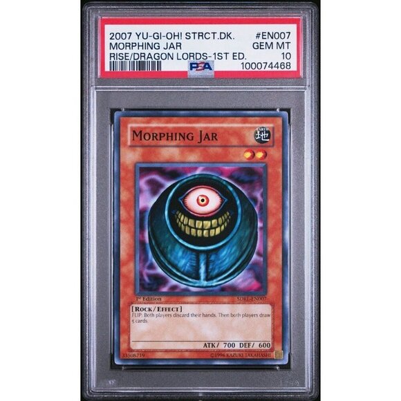 2007 YU-GI-OH SDRL-EN007 MORPHING JAR 1ST EDITION PSA 10 POP 2 RARE - Picture 1 of 1